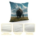 thumbnail image 4 of Leisuo Throw Pillows Cover Buffalo Front White Animals Animal Wildlife Farm Profile Cushion Case white, 4 of 5