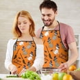 thumbnail image 4 of Halloween Cats and Brooms Pattern Apron-Garden Aprons for Women with Pockets-Cotton Linen Waterproof Kitchen Cooking Gardening Aprons Adjustable for Kitchen,Cooking,BBQ and Salon 33"x27", 4 of 7