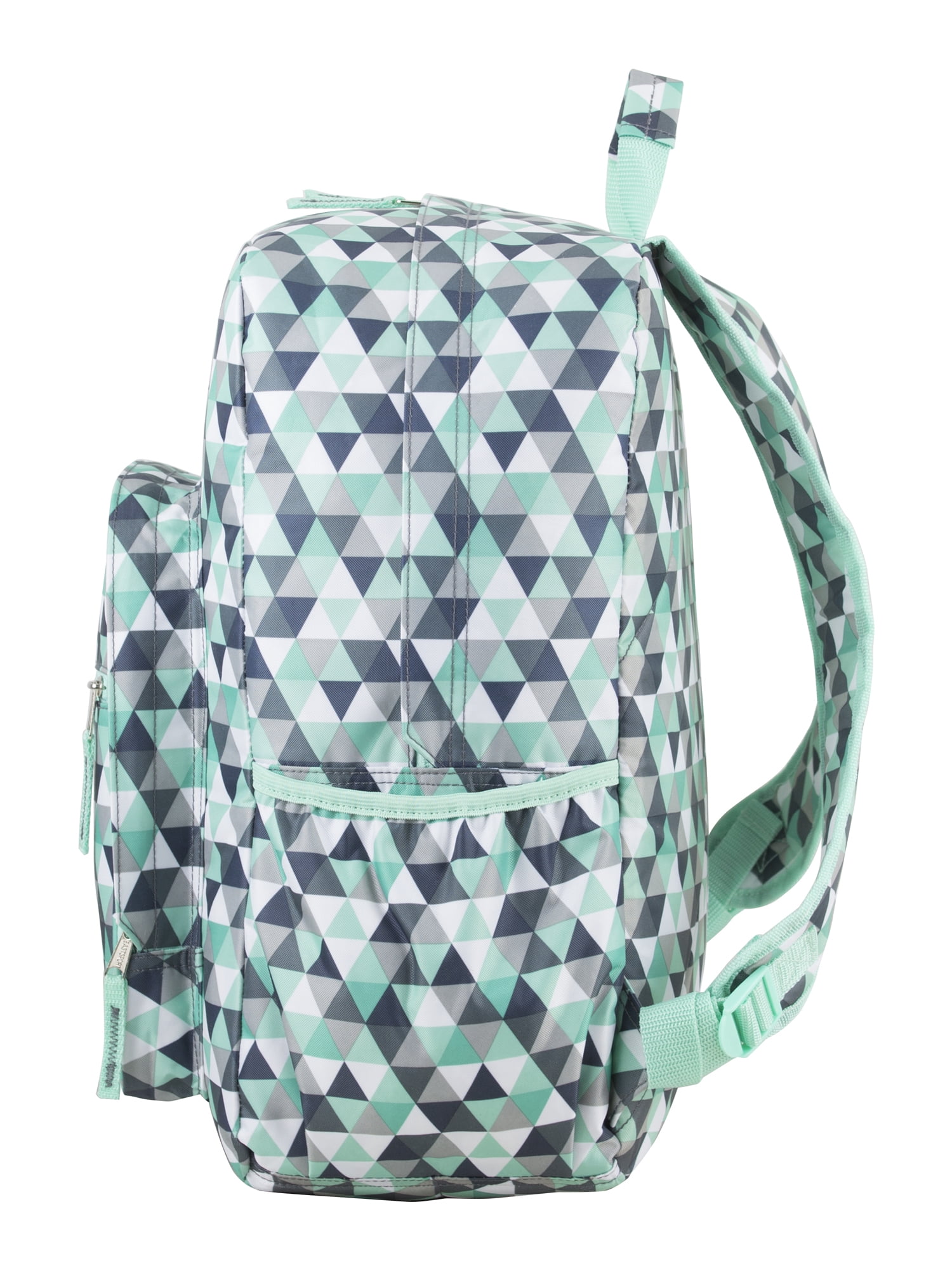 Eastsport Unisex Fashion Lifestyle Backpack, Grey Mint Diamonds
