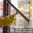 thumbnail image 4 of Stainless Steel Shower Squeegee Rubber Wiper - Glass Window Clean Accessories Rustproof Portable Hand Held Cleaning Tool with Matching Suction Cup Hook Holder - Door Tile Wall Bathroom Mirror Kitchen, 4 of 7