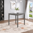 thumbnail image 4 of PAPROOS Counter Height Dining Table, Solid Wood Square Kitchen Table for Small Space, Modern Farmhouse Acacia Wooden Dining Table for Apartment, Gray(Table Only), 4 of 7