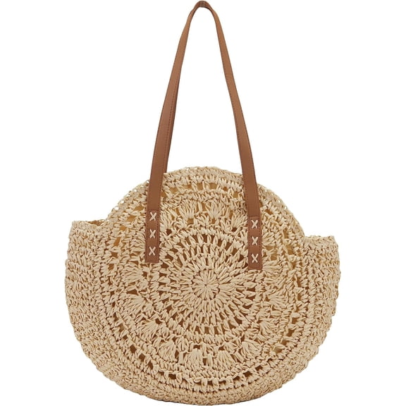 Straw Bag Woven Beach Bag Large Boho Handbag Summer Tote Bag Rattan Shoulder Bag for Women
