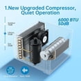 thumbnail image 3 of Ourlova WIFI Window Air Conditioner 6000 BTU, Window AC Unit With Cooling Room 250sq.Ft, Energy Saving Window AC Unit With Remote & Timer Function & Easy Install Kit 115V/60Hz, 3 of 5