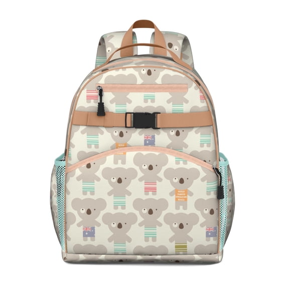 Koala Bear Cartoon Backpack Adorable Australian Animal Print with Cute Pattern for Preschoolers