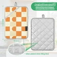 thumbnail image 6 of Yayeee Pot Holders Kitchen Heat Resistant with Pocket 7"x9.8" Cotton Oven Cooking Hot Pads, Orange Checkered Pattern, 6 of 7
