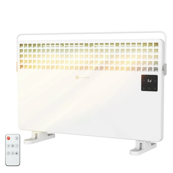 Ktaxon 1500W Panel Heater with Remote Control, Radiant Electric Space Heater with Towel Bar, LCD Touch Screen & Temperature Adjustment, for Indoor Use, Bedroom, Office, Home