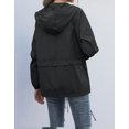thumbnail image 3 of Alsol Lamesa Raincoats for Women Waterproof Lightweight Rain Jackets Windbreaker Packable Outdoor Hiking Hooded Jacket, 3 of 6