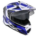 thumbnail image 7 of 1Storm Adult Motorcycle Motocross Dual Sport Off Road Full Face Dual Visor Helmet F802CLS Storm Force Blue, 7 of 7