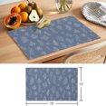 thumbnail image 6 of Blue Grey Botanical Placemats Set of 2 Farmhouse Summer Floral Leaves Place Mats Indoor Wipeable Table Mats Washable Cloth Dining Table Placemats for Kitchen Holiday Party Home Decor 13x19 Inch, 6 of 9