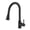 Matte Black, variant on SUMERAIN Pull Down Kitchen Faucet Chrome Finish, Lead-Free Stainless Steel Single Handle High Arc Kitchen Tap