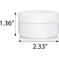 2 oz White Low Profile PET Plastic Jar (BPA Free) with White Lid (6