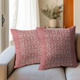 thumbnail image 5 of Pink Antique Pillow Covers 20x20 Inch Vintage Floral Block Print Decorative Throw Pillows Set of 2 Retro Turkish Pillowcases for Couch Indoor Outdoor Home Decor, 5 of 6