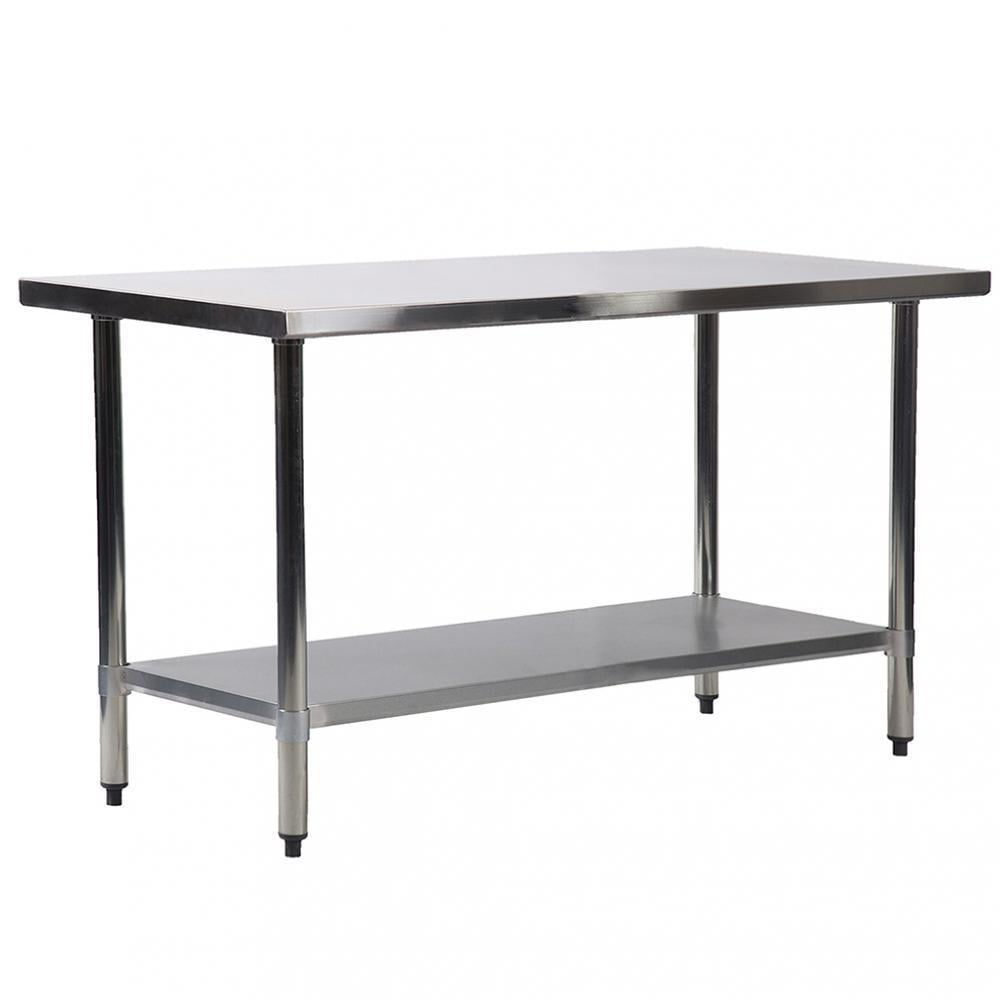 VEVOR Stainless Steel Prep Table, 48 X 24 X 34 Inch, 550lbs Load ...