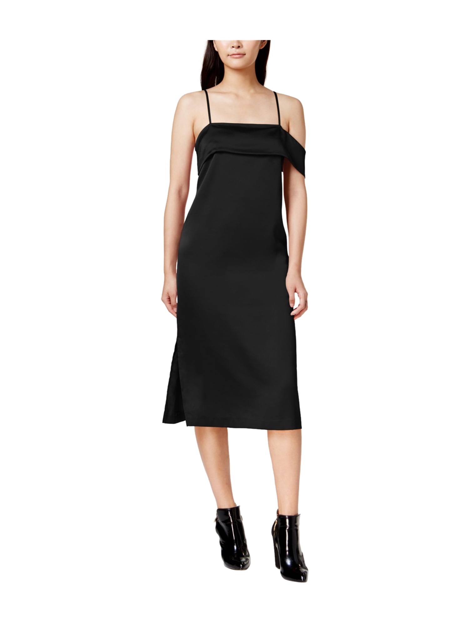 womens satin midi dress