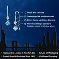 thumbnail image 2 of Gem Stone King 14K White Gold Swiss Blue Topaz and Lab Grown Diamond Earrings for Women | 0.84 Cttw | Gemstone November Birthstone | Round 4MM, 2 of 6