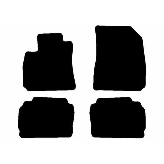 Auto Mats and Accessories 4 Piece Set Custom Carpeted Floor Mats Compatible with 2016-2024 Chevy Malibu (Black) Made in the USA