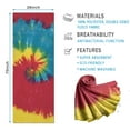 thumbnail image 2 of Colorful Tie Dye Pattern Hot Yoga Mat Towel Non Slip for Hot Yoga - Quick-Drying Yoga Mat Cover with 4 Corner Pockets with Travel Bag - Hot Yoga Towel Non Slip Grip Moisture Wicking Sweat 70"x26", 2 of 6