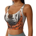 thumbnail image 2 of Fotbe Polka Dot Rhino Welcome Sujetador Deportivo Largo sin Aros para Mujer con Almohadillas y Soporte Medio, Transpirable y Absorbente, Camiseta Tipo Chaleco o Tank Top-X-Large, 2 of 8