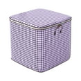 thumbnail image 1 of TopLLC Purple Houndstooth Quilt Storage Bag Wardrobe Finishing Storage Basket Moving Clothes Packing Portable Storage Bag, 1 of 2