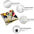 thumbnail image 4 of COMIO Decorative Pillow Cover Abstract Inspired Figure Beige Modern Yellow Kandinsky Geometric Brown Throw Pillow Cover Square Cushion Case for Couch Bed Car&nbsp;2pc, 4 of 6