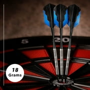 Fat Cat Bulletz Lightweight Soft Tip Darts w/Storage/Travel Box, 18 Grams, Blue