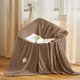 thumbnail image 1 of Manta polar de regalo para siesta con aire acondicionado, manta polar refrescante, diseño suave de vellón color leche, plegable, portátil y ligera, 100 % poliéster, para relajarse en el, 1 of 9
