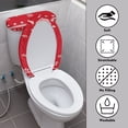 thumbnail image 3 of HELLHERO Snowflakes Universal Elastic Fabric Toilet Lid Cover Set Fits All Toilet Shapes Toilet Covers Set & Machine Washable for Bathroom Home Comfort, 3 of 5