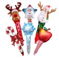 thumbnail image 1 of Zues 10Pcs Inflatable Stick Decorative Easy Use Aluminum Foil Christmas Handheld Balloon Cane for Home, 1 of 7
