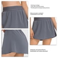 thumbnail image 5 of Faldas deportivas para mujer, pantalones cortos interiores para evitar la exposición, cintura ancha, falda de entrenamiento de secado rápido, gris 8, 5 of 5
