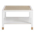thumbnail image 7 of Leumius Modern Square Coffee Table, 27.6" Crisp Metal Frame, Luxe Gold Glass Top for Living Room Office White, 7 of 7