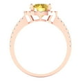 thumbnail image 4 of Clara Pucci 14K Rose Gold 1.8ct Citrine Solitaire with Accents Ring, 4 of 8