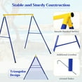 thumbnail image 2 of Costway Extra Large Heavy Duty A-Frame Steel Swing Stand Set 40” Nest Tree Swing Yellow, 2 of 10