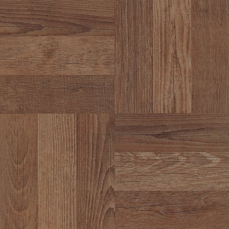 FloorPops Parquet Vinyl Peel & Stick Floor Tiles 10 Tiles/10 Sq. ft.
