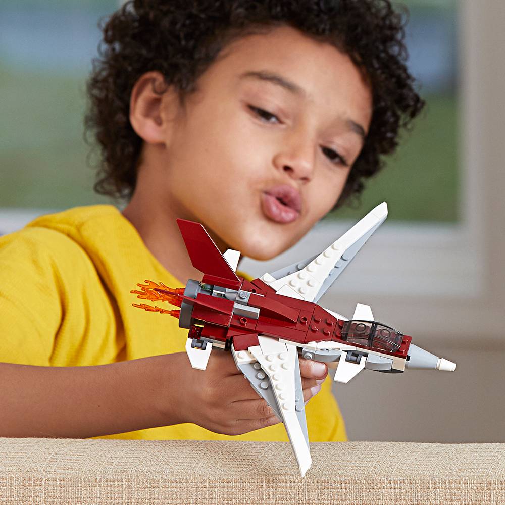 LEGO Creator 3in1 Futuristic Flyer STEM Jet Plane Building Set 31086 - image 4 of 8