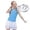 1-Blue33, variant on Byoo Toddler Girls Sleeveless Polo Shirts Solid Color V-Neck Athletic Kids Tennis Tops Tee Shirt