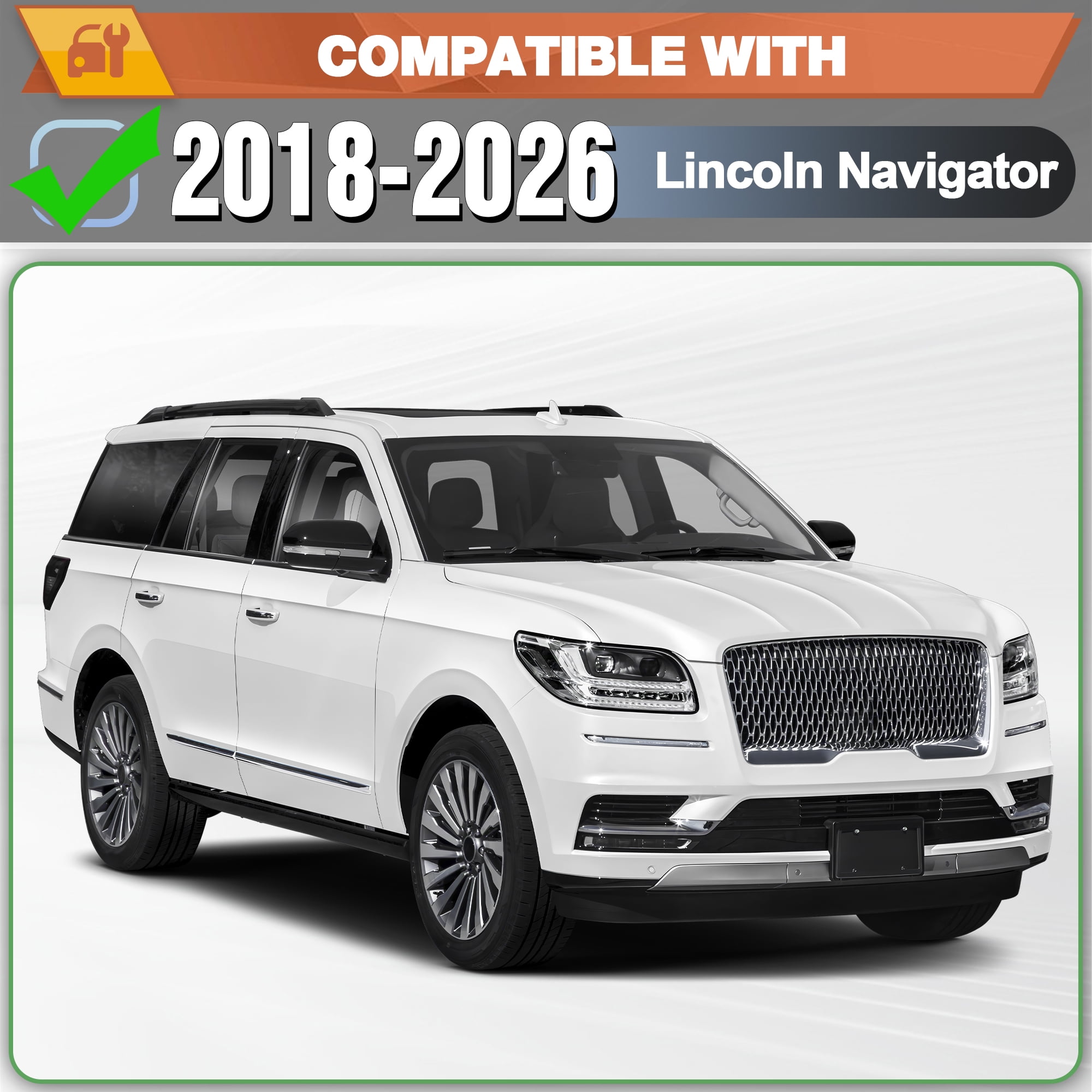 POFENZE for 2018-2025 Ford Expedition and 2018-2026 Lincoln Navigator Running Boards Side Steps Black Nerf Bars