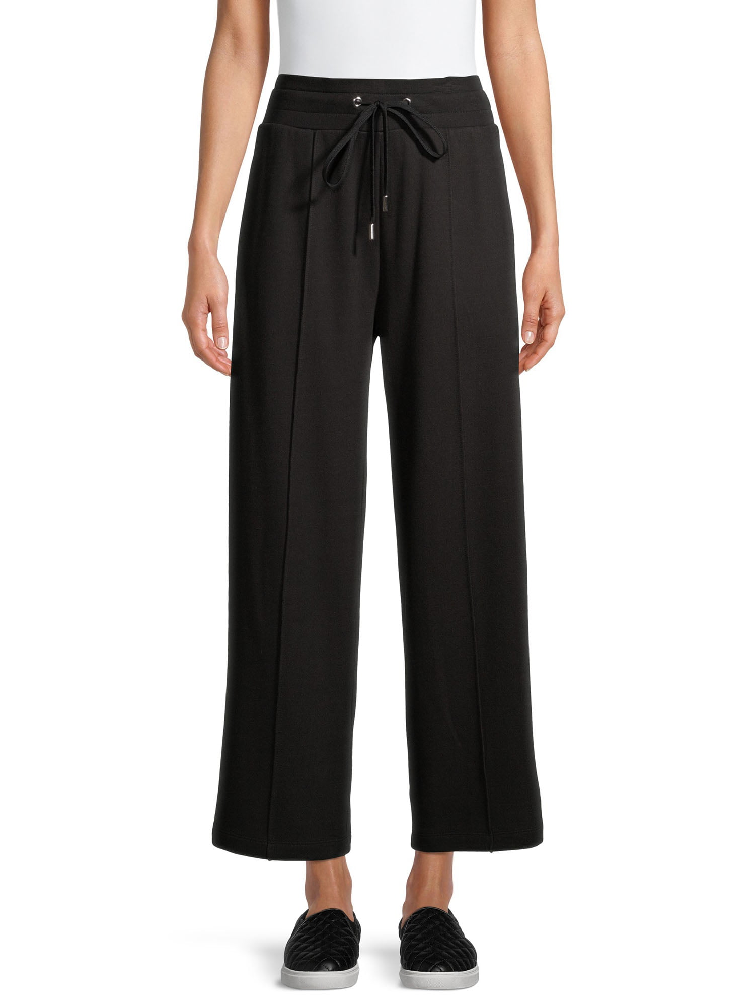 Time and Tru - Time and Tru Women's Wide Leg Knit Pant - Walmart.com ...