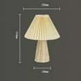 thumbnail image 5 of Pleated Table Lamp Bedside Night Lamp With Rattan Base Vintage Style Soft Warm Light For Bedroom Decoration, 5 of 5