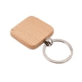 thumbnail image 4 of 60Pcs Blank Square Wooden Keychain DIY Key Tag Giftk9352, 4 of 7