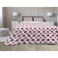 thumbnail image 1 of Vintage Rose Comforter & Sham Bedding Set, Continuous Feminine Flowers on Polka Dots Background, 3 pcs Duvet Set Microfiber Filling Quilt, 5 Sizes, Pale Pink Raspberry, by Ambesonne, 1 of 4