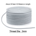 thumbnail image 2 of Nylon Beading Thread Cord 3mm Extra Strong Braided Nylon String for Necklace Crafting 10M/33 Feet, Pale Grey, 2 of 5