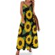 thumbnail image 1 of Vestido de girasol rojo y amarillo con flores de colores, estético, escote en V, estilo bohemio, para playa, diseño sexy para mujer, talla grande, 1 of 7