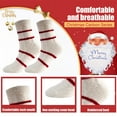 thumbnail image 6 of PEIBang Christmas Fuzzy Socks for Women,Holiday Stripe Slipper Socks,Warm Winter Xmas Stocking Stuffer Gifts, 6 of 6