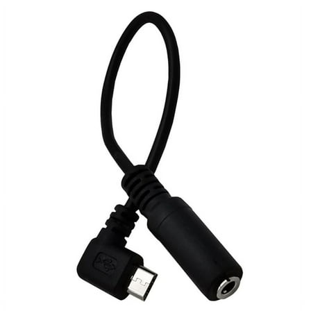 Right Angle Micro USB Male to 3.5mm Jack Audio Adapter Cable Connector Adapter Earphone Connect Phones Cable 0.15M