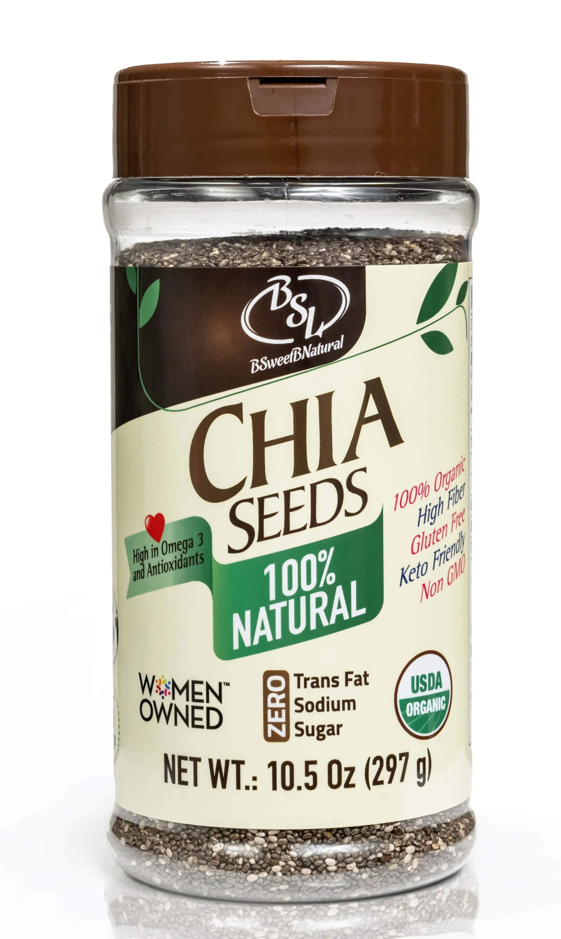 BSL BSweetBNatural Chia Seeds Organic 10.5oz Chia Seeds Organic and