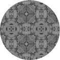 thumbnail image 1 of Ahgly Company Indoor Round Patterned Gunmetal Gray Area Rugs, 7' Round, 1 of 6