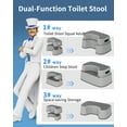 thumbnail image 2 of MR.SIGA Toilet Stool Squat Adult, Bathroom Stool Heavy Duty, Anti Slip Toilet Step for Bathroom, Toddler Step Stool for Kids, Light Gray & Dark Gray, 2 of 6