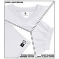 thumbnail image 4 of Exxact Sports Men’s Football Practice Jersey - Pro-Style, Lightweight & Breathable Mesh Football Jersey For Men (White, Adult 2XL / 3XL), 4 of 7