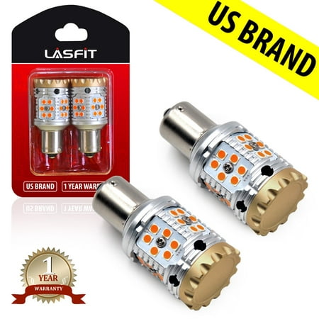LASFIT BAU15S 7507 1156PY PY21W LED Turn Signal Light Blinker Bulbs with CANBUS Anti Hyper Flash, No Load Resistor Need, 2019 Upgraded Intelligent Temperature Control Version- Amber Yellow (Pack of (Best Led Headlights 2019)