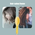 thumbnail image 5 of Yellow Cushion Comb Hair High Cranial Top Hair Massage Comb - Effortless Detangling, No More Snags, Gentle Scalp Massage (22.5x7.5cm), 5 of 6